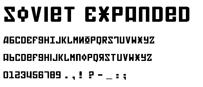Soviet Expanded font